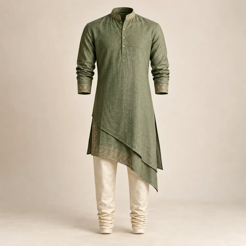 Asymmetric-hem kurtas