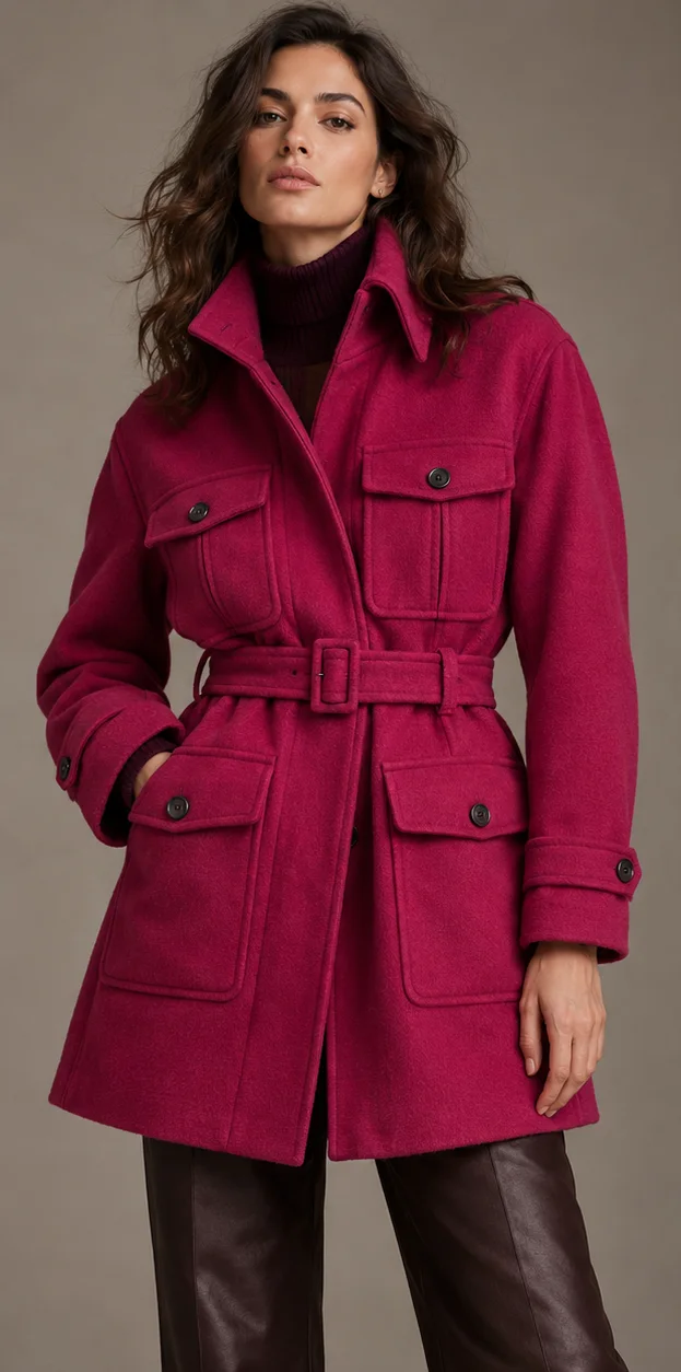 Belted field coats