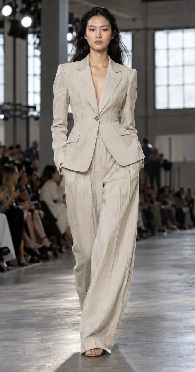 Cinched one-button jackets