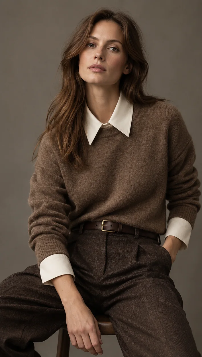 Contrast collars and cuffs