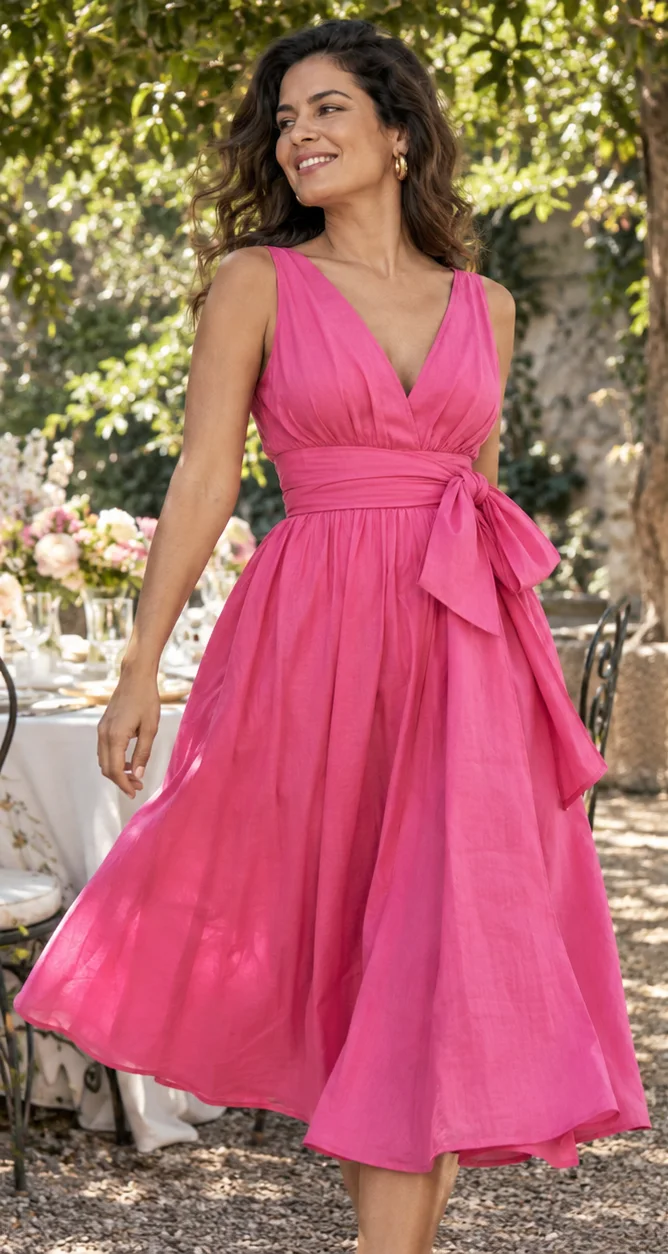 Contrast sash waists