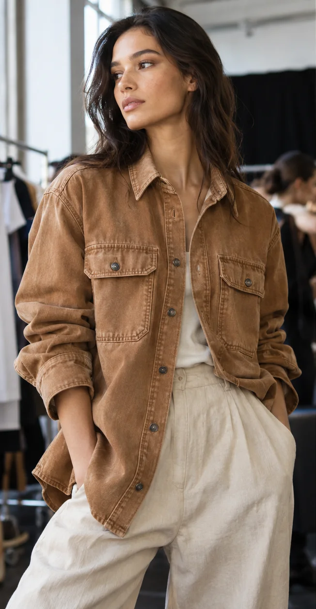 Denim shirt-jackets