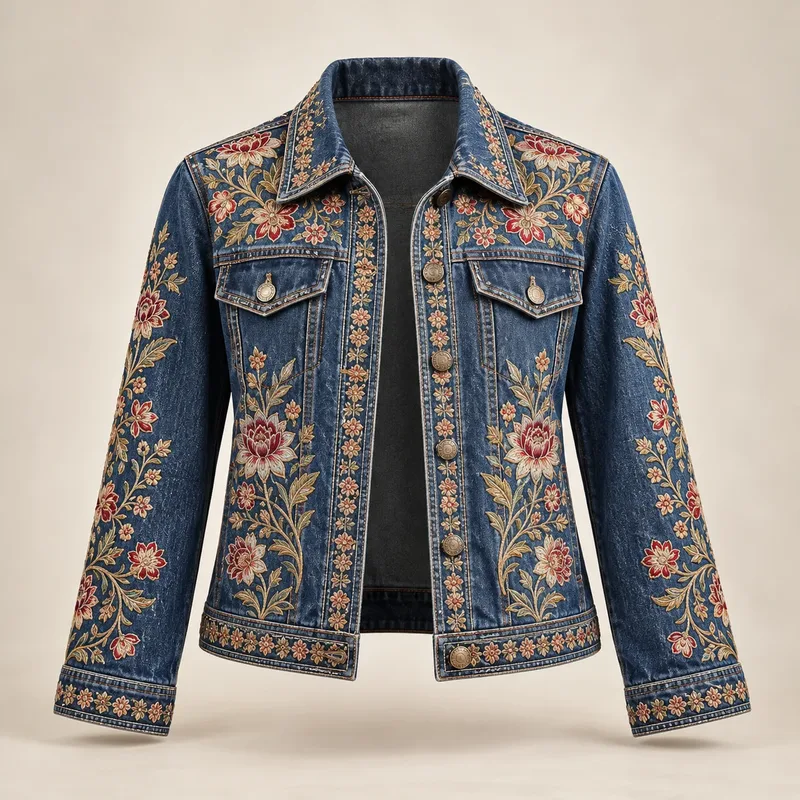 Embroidered denim jackets