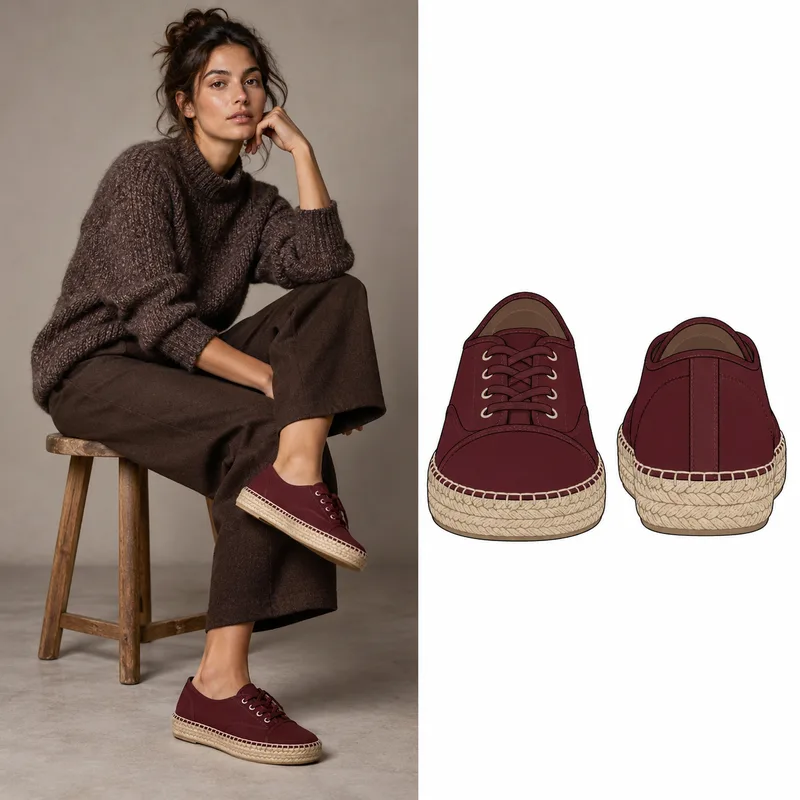 Flat espadrille sneakers