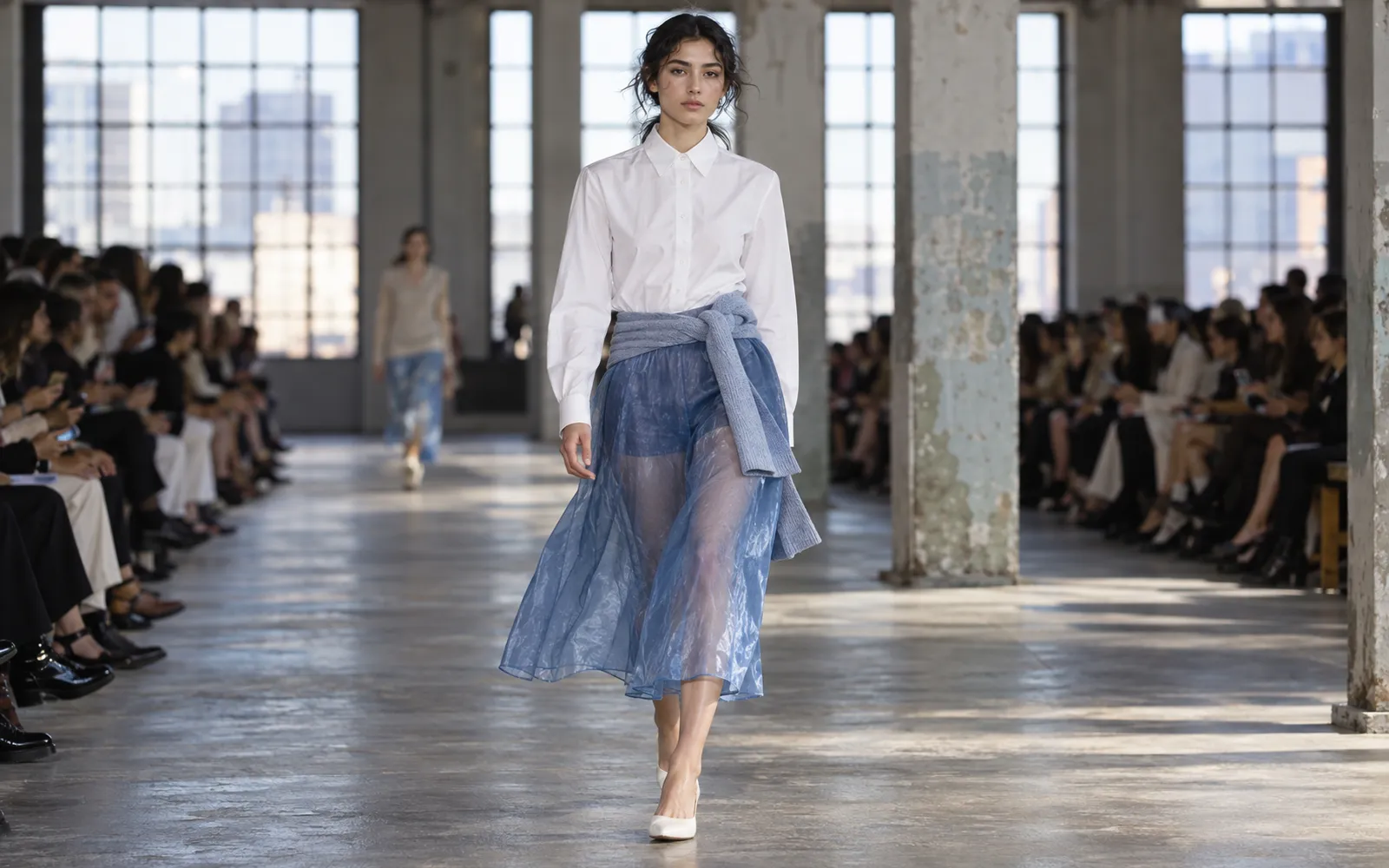 New York Sheer skirts, silk and light knits