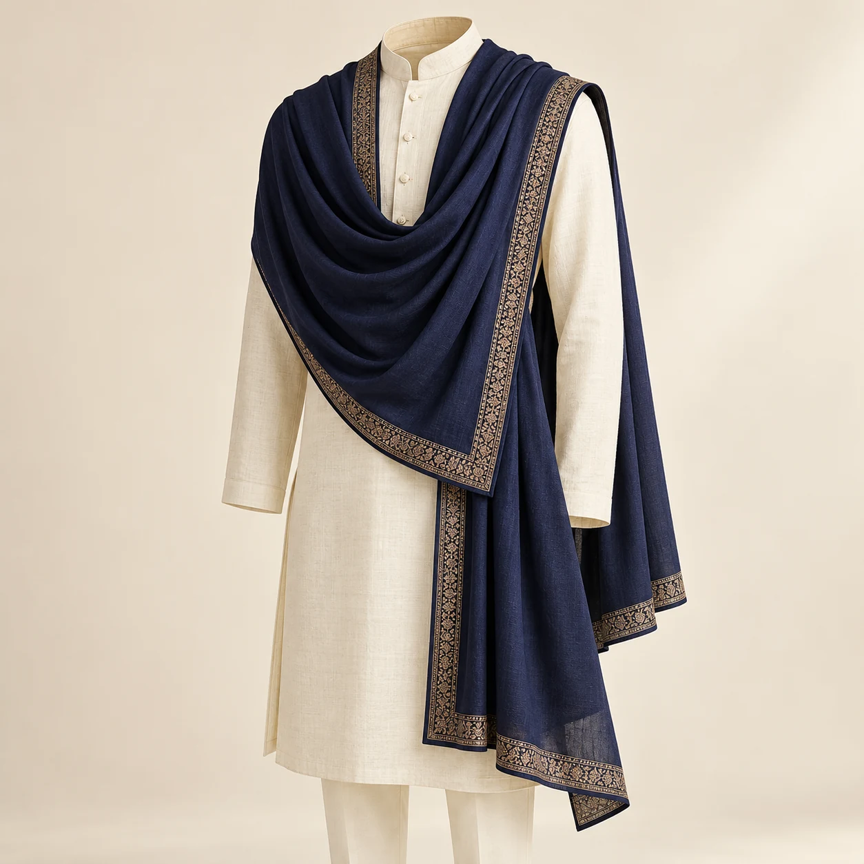Securely draped occasion stole — New AI-generated Forecut concept