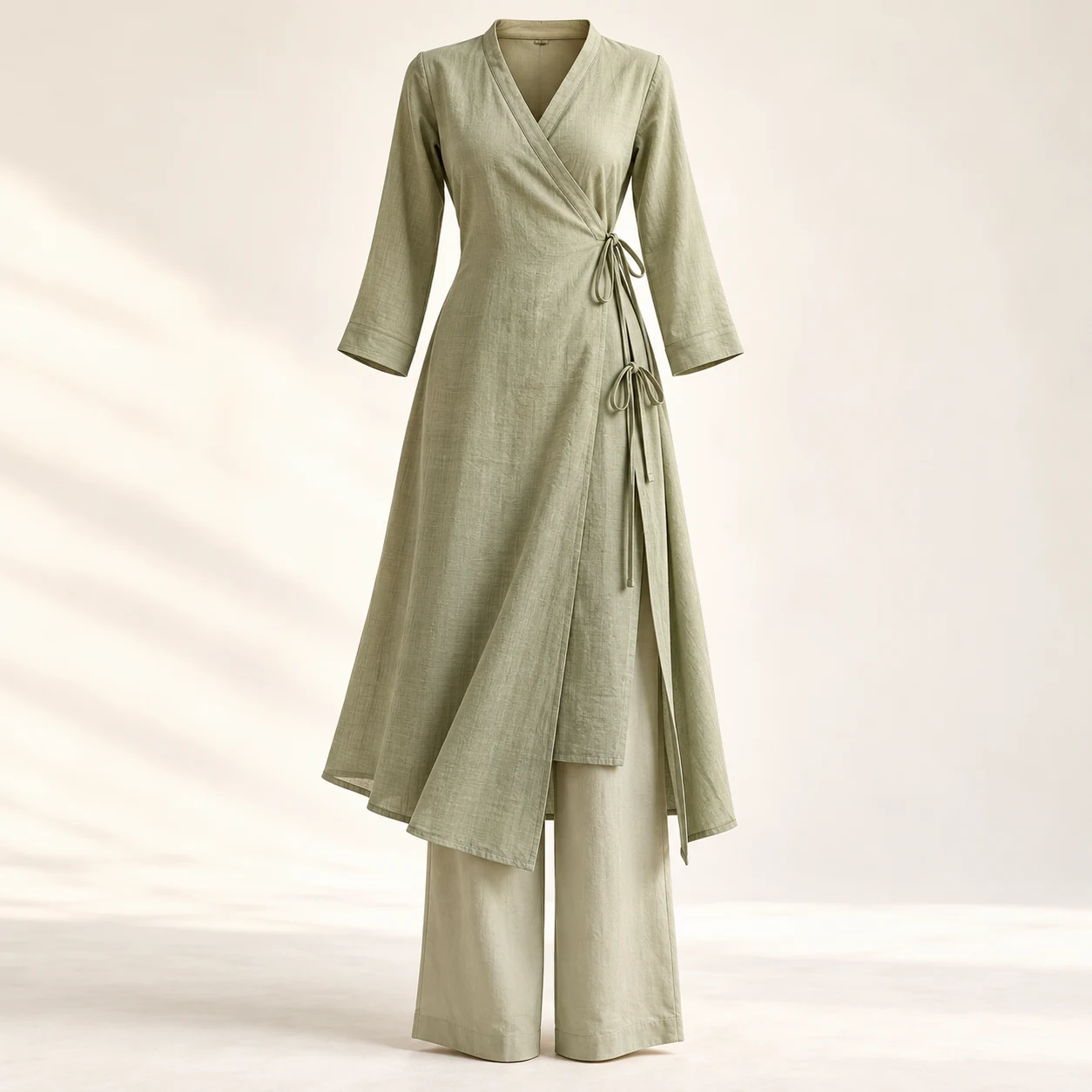 Adjustable summer wrap kurta — New AI-generated Forecut concept