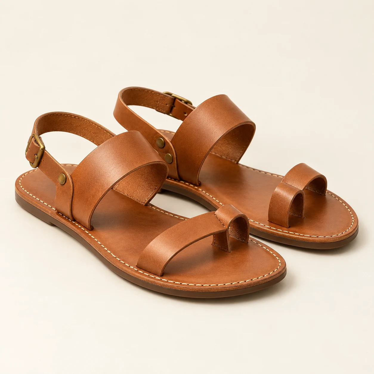 Serviceable summer leather flats — New AI-generated Forecut concept