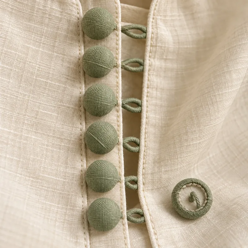 Potli and fabric-covered buttons