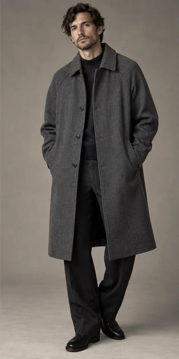 Raglan-sleeve overcoats