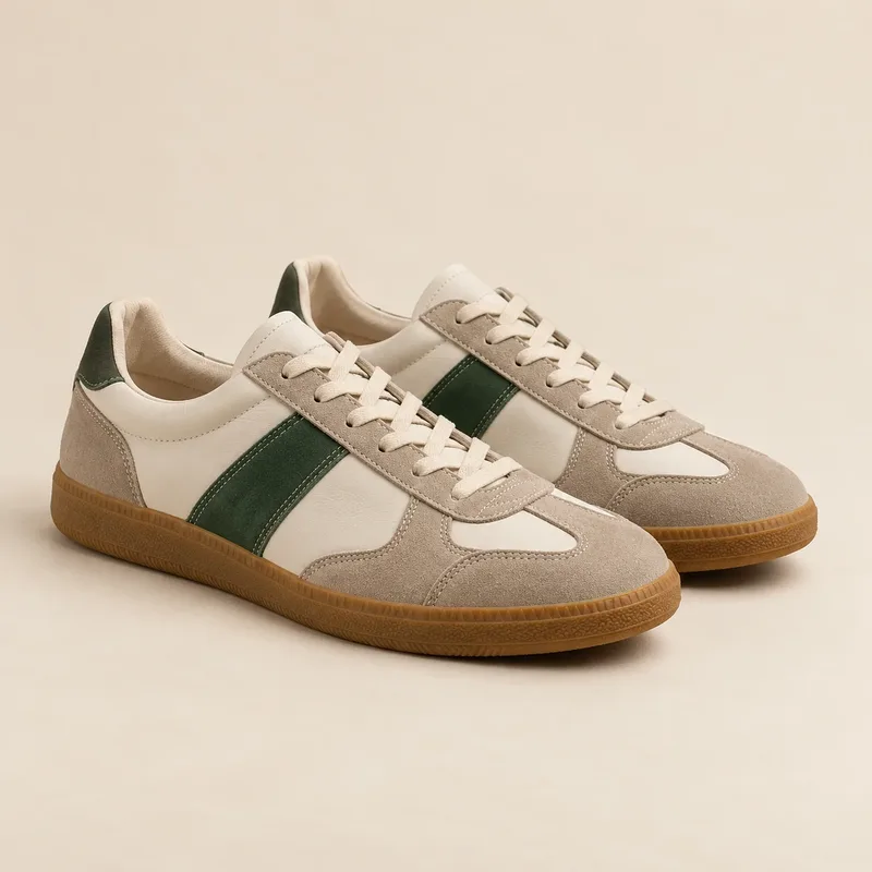 Retro gum-sole sneakers