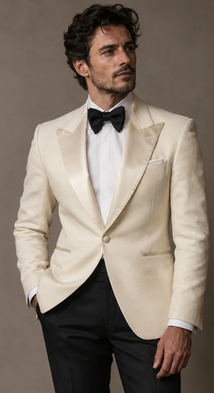 Single-button tuxedo jackets (Forecut illustration)