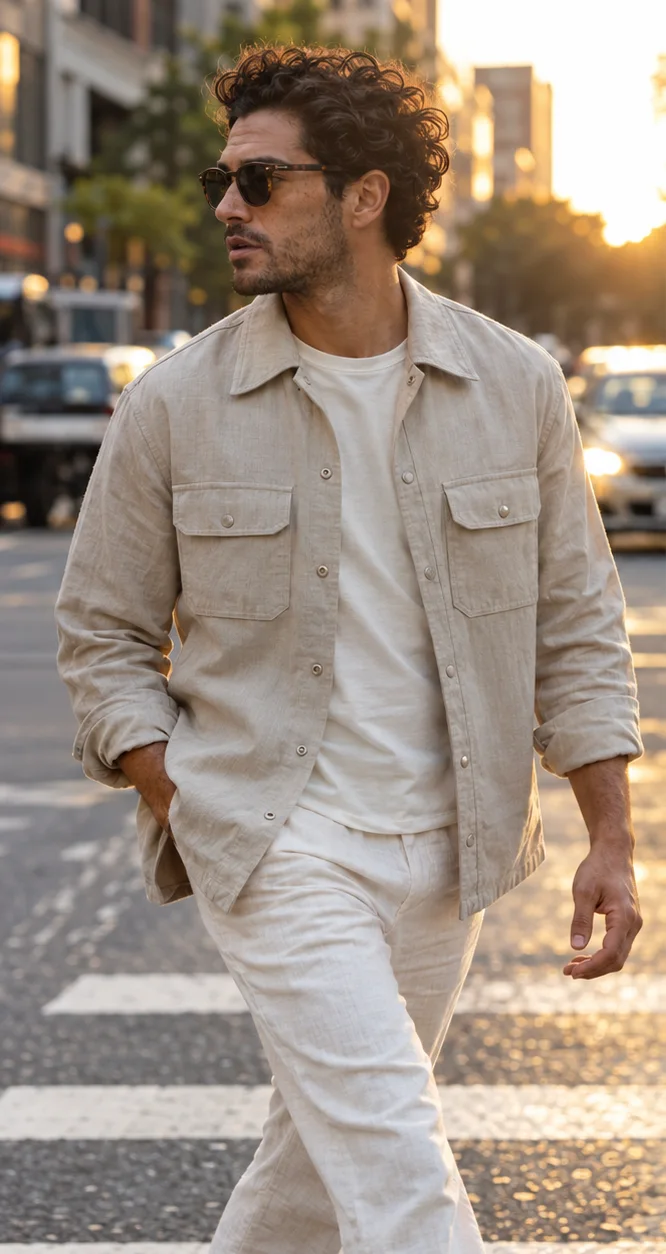 Utility overshirts with snaps